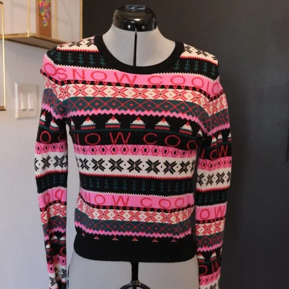 Forever 21 Snow Cool skiing Winter Sweater - size small - Picture 1 of 5